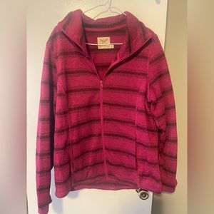 Faded Glory Zip Up Women’s Dark Pink Jacket Extra Large